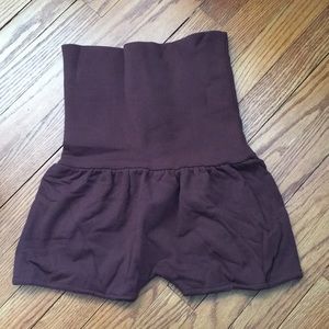 Miu Miu maroon high waisted shorts